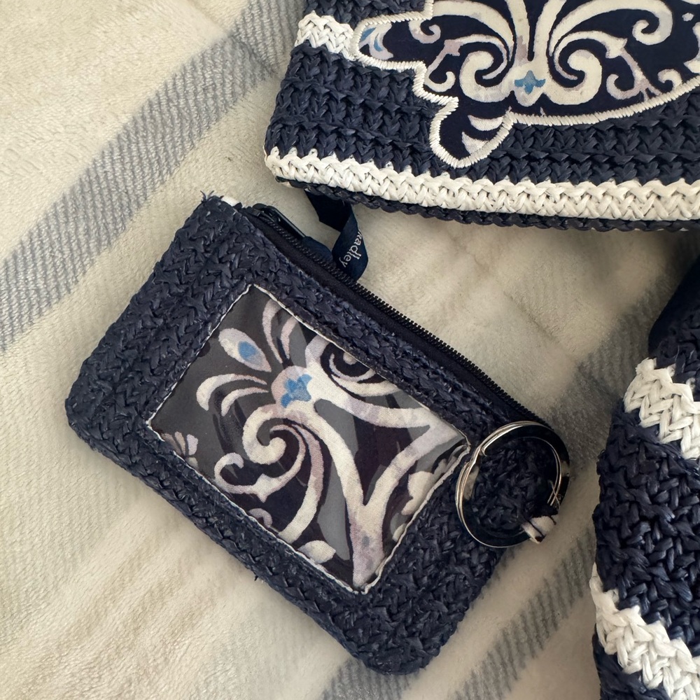 Vera Bradley Navy and White Turtle Backpack Set - Picture 3 of 4
